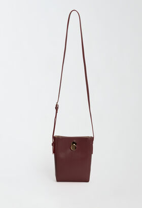 Fabiana Filippi Calfskin mini bag, burgundy BLACK BGD265A849L2560000