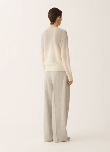 Fabiana Filippi Mohair sweater with ombré sequins, raffia, and gray Gray MAD266F124L9000000