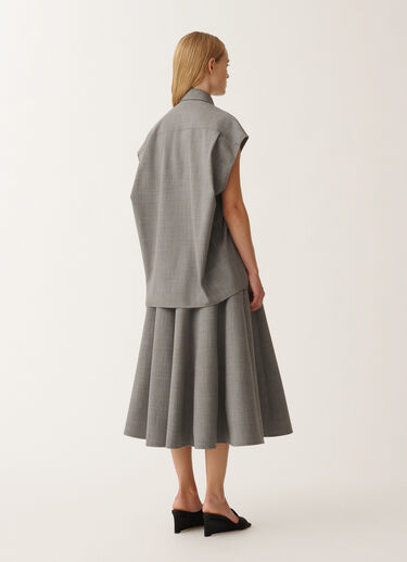 Fabiana Filippi Cool wool shirt, melange rock GREY CAD265F429D6200000