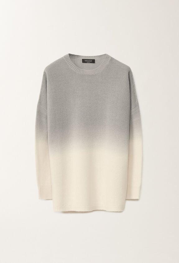 Fabiana Filippi FADED PLATINUM OVERSIZED CREW NECK SWEATER GREY MAD265F104L1600000