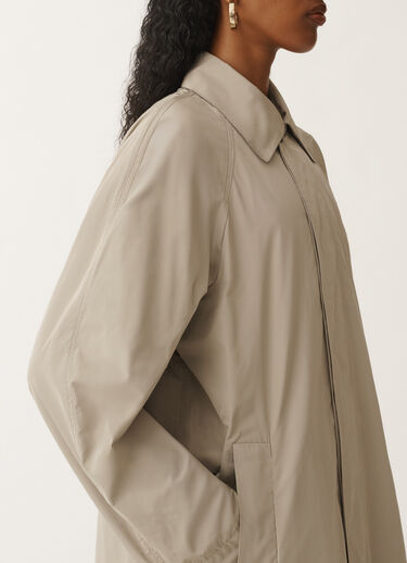 Fabiana Filippi Trenchcoat aus Micro-Faille, schlammbraun VANILLE CTD275F272L3370000