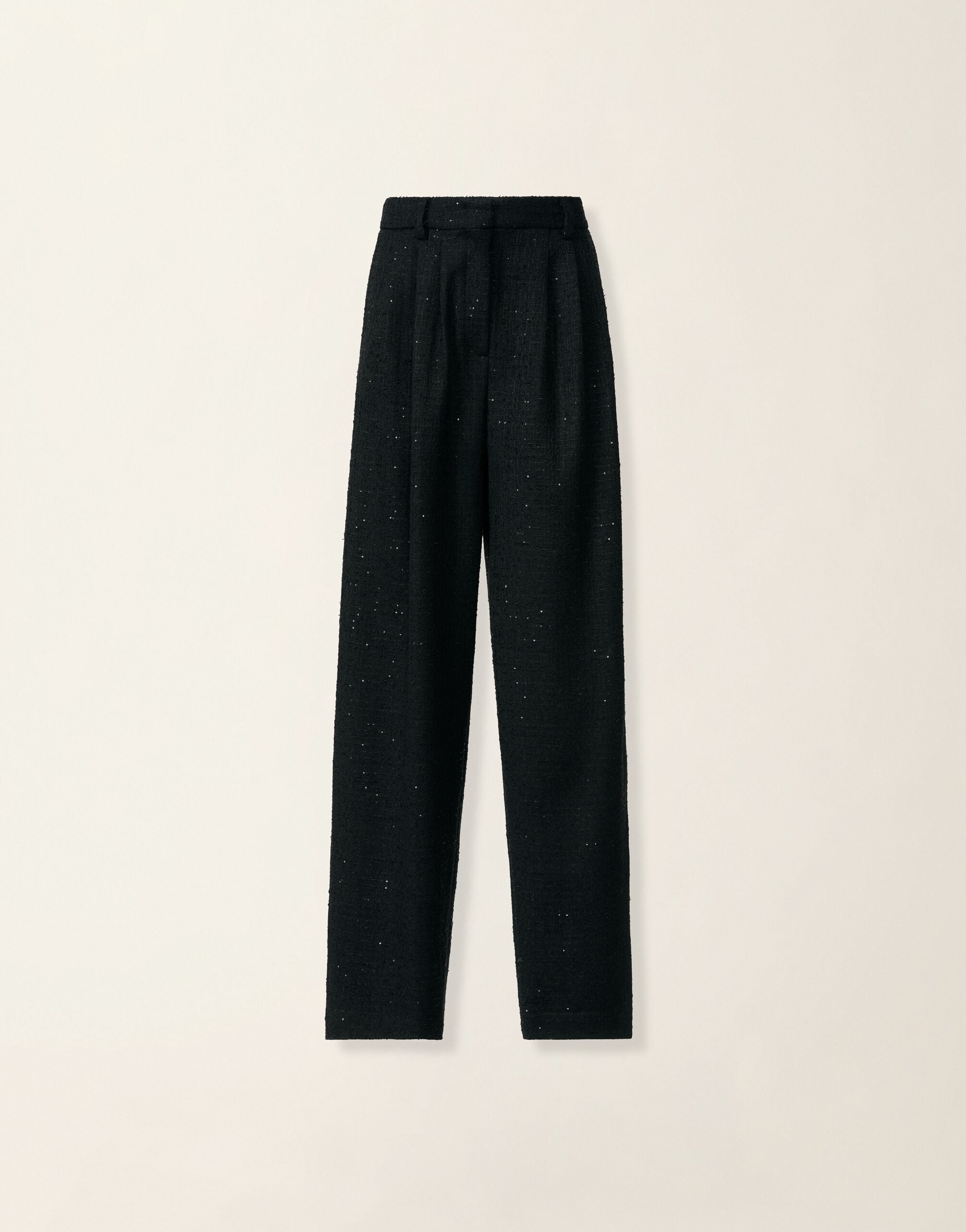 Triple-pleat sequin fabric trousers, black Fabiana Filippi Triple-pleat sequin fabric trousers, black Black PAD226F718M4060000