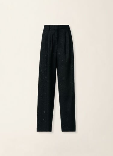 Triple-pleat sequin fabric trousers, black Fabiana Filippi Triple-pleat sequin fabric trousers, black Black PAD226F718M4060000