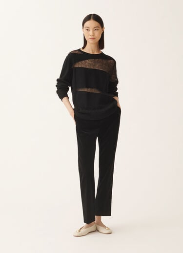 Fabiana Filippi Montefalco trousers in velvet, black Black PAD225F326D7630000