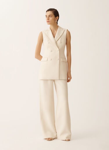 Fabiana Filippi Spoleto trousers in wool and silk, butter BUTTER PAD276F307M1860000