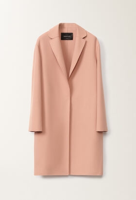 Fabiana Filippi Double wool coat, blush WHITE CTD265F225D8040000