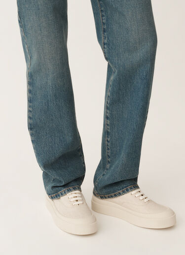 Fabiana Filippi Canvas and nappa leather sneakers, putty WHITE ASD265A961L2710000