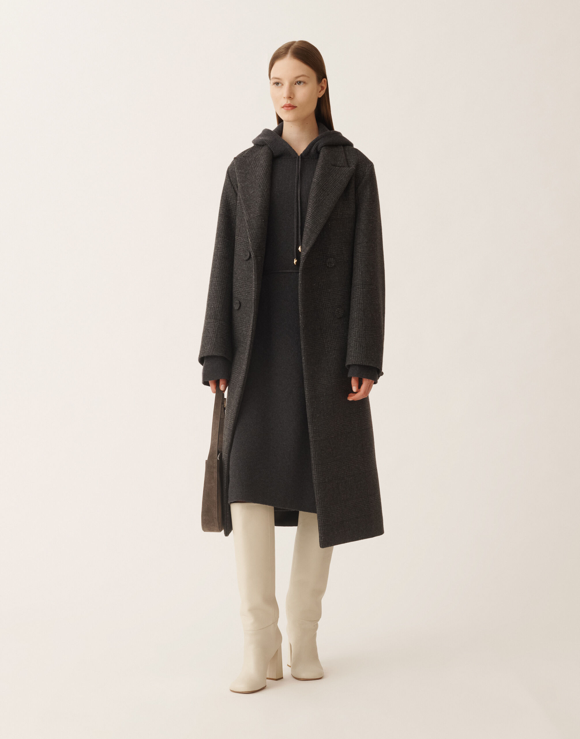 Dress in Platinum, grey denim for Women | Fabiana Filippi®