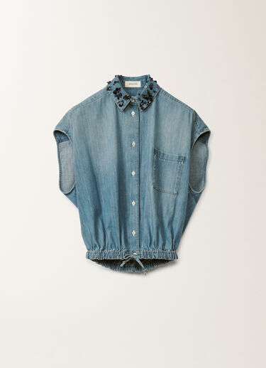 Fabiana Filippi Hemd aus Chambray, hellblau BLAU CAD275F598L3840000