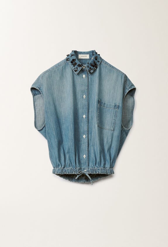 Fabiana Filippi Chambray shirt, light blue BLUE CAD275F598L3840000