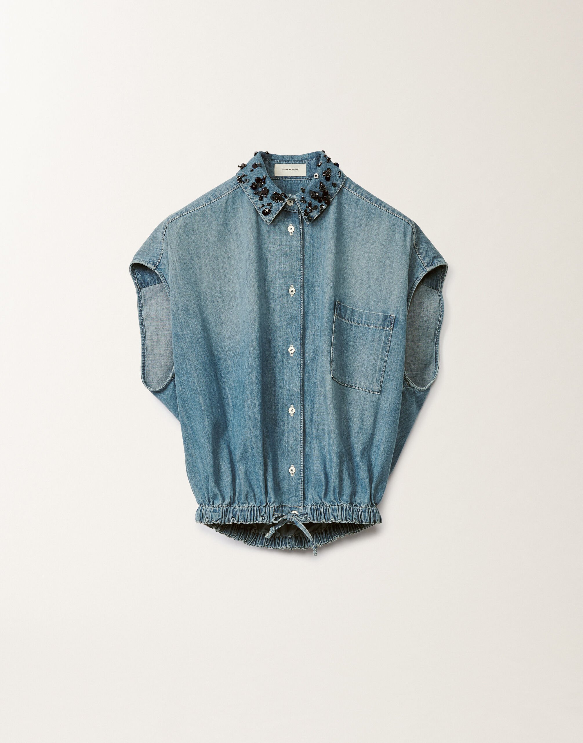 Fabiana Filippi Hemd aus Chambray, hellblau BLAU CAD275F598L3840000