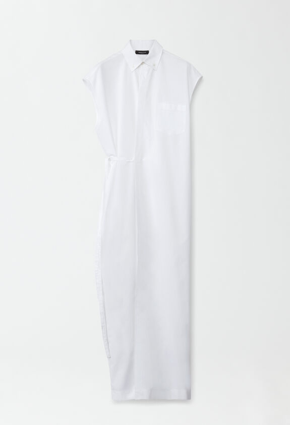 Fabiana Filippi LINEN CLOTH ROBE DRESS WITH SHIRT COLLAR AND CHEST POCKET ABD274F478D6610000