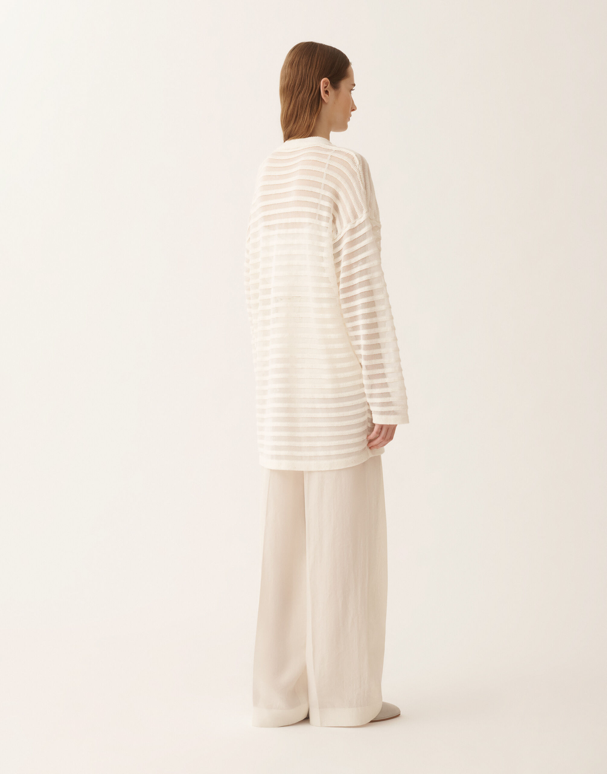 『FABIANA FILIPPI』 (S) カシミヤ シルク カーディガン Wool and silk cardigan with sequins, olive for Women | Fabiana