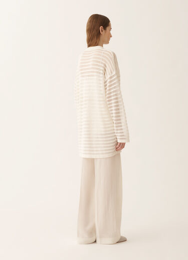 Fabiana Filippi White cotton and linen cardigan with sequins White MAD266F100L7680000