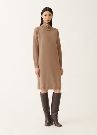 Fabiana Filippi Kleid in Platin, Rinde Braun ABD225F588L5170000