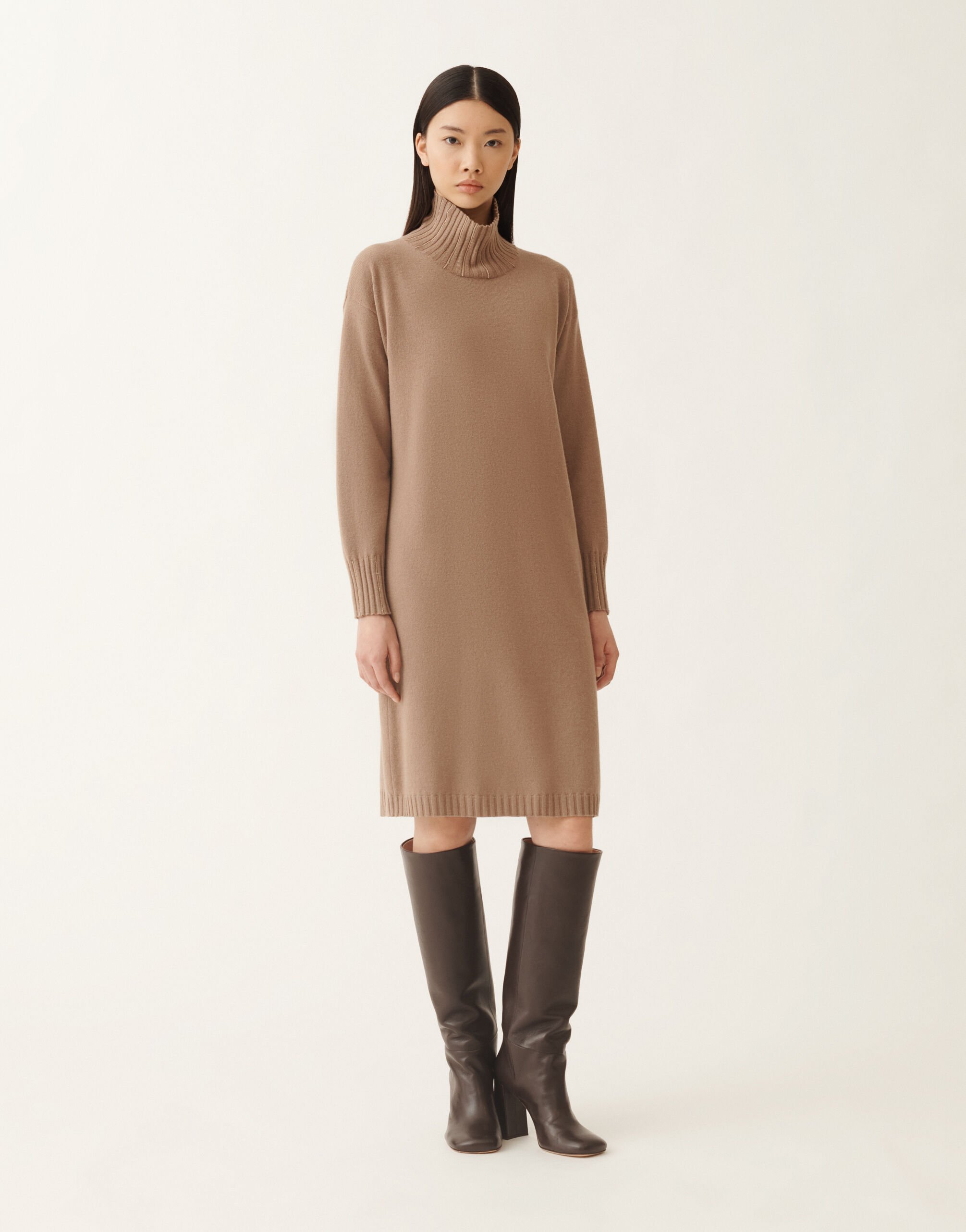 Fabiana Filippi Kleid in Platin, Rinde Braun ABD225F588L5170000