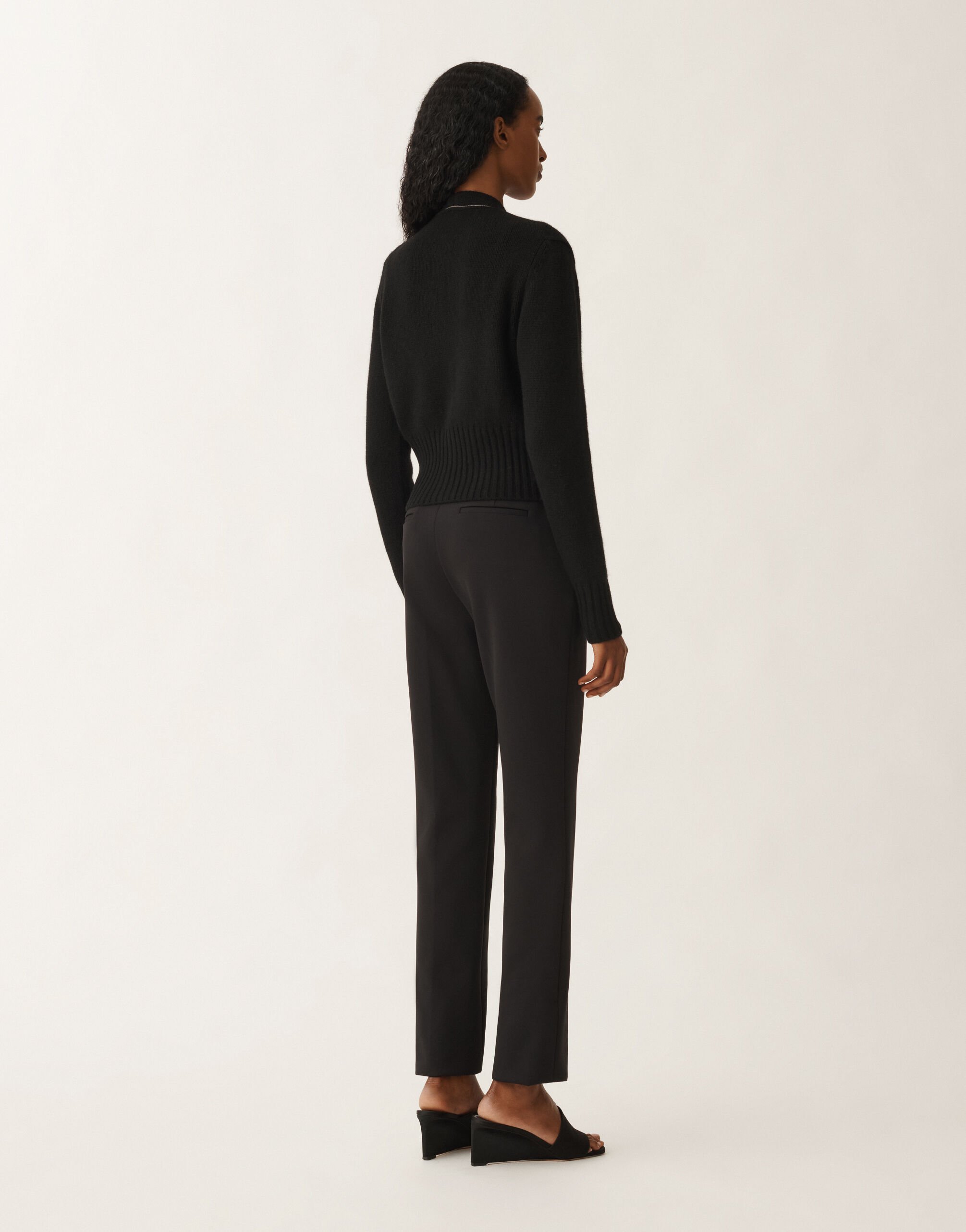Fabiana Filippi Cardigan en gaze de cachemire, noir NOIR MAD265F038L1610000