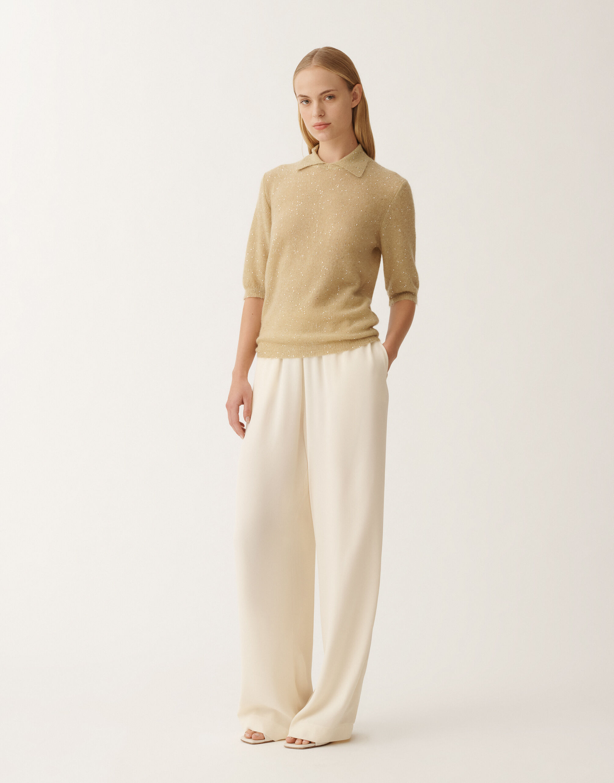 Fabiana Filippi Mohair sweater, gold YELLOW MAD265F083D8170000