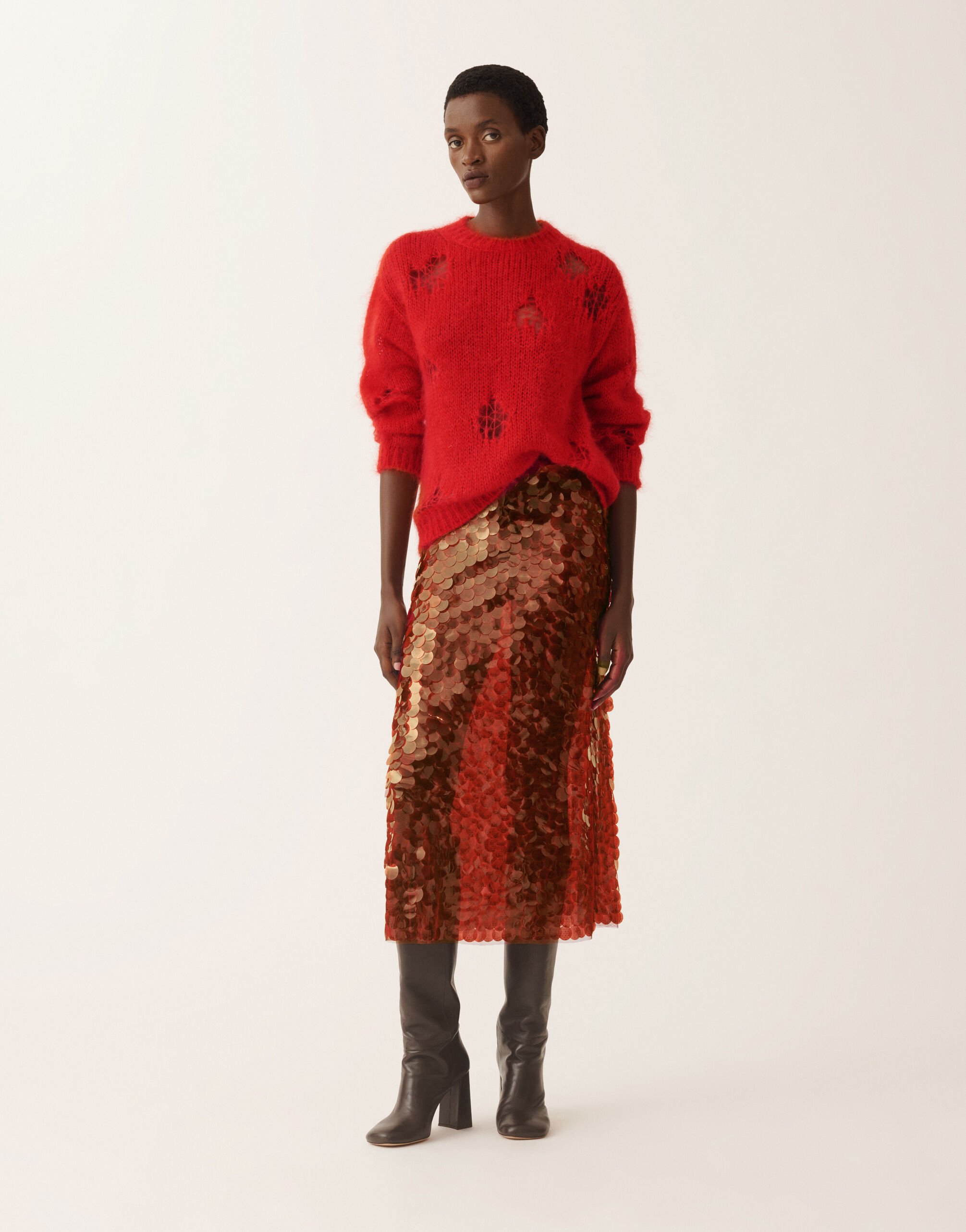 Fabiana Filippi Mohair sweater, lacquer Red MAD225F512L6330000