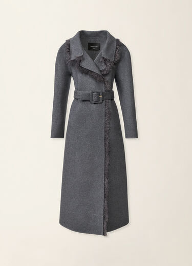 Fabiana Filippi Short wool and cashmere double coat, lead Lead CTD226F206M3840000