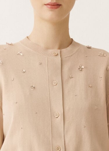 Fabiana Filippi Cotton cardigan, sand SAND MAD275F543L3350000