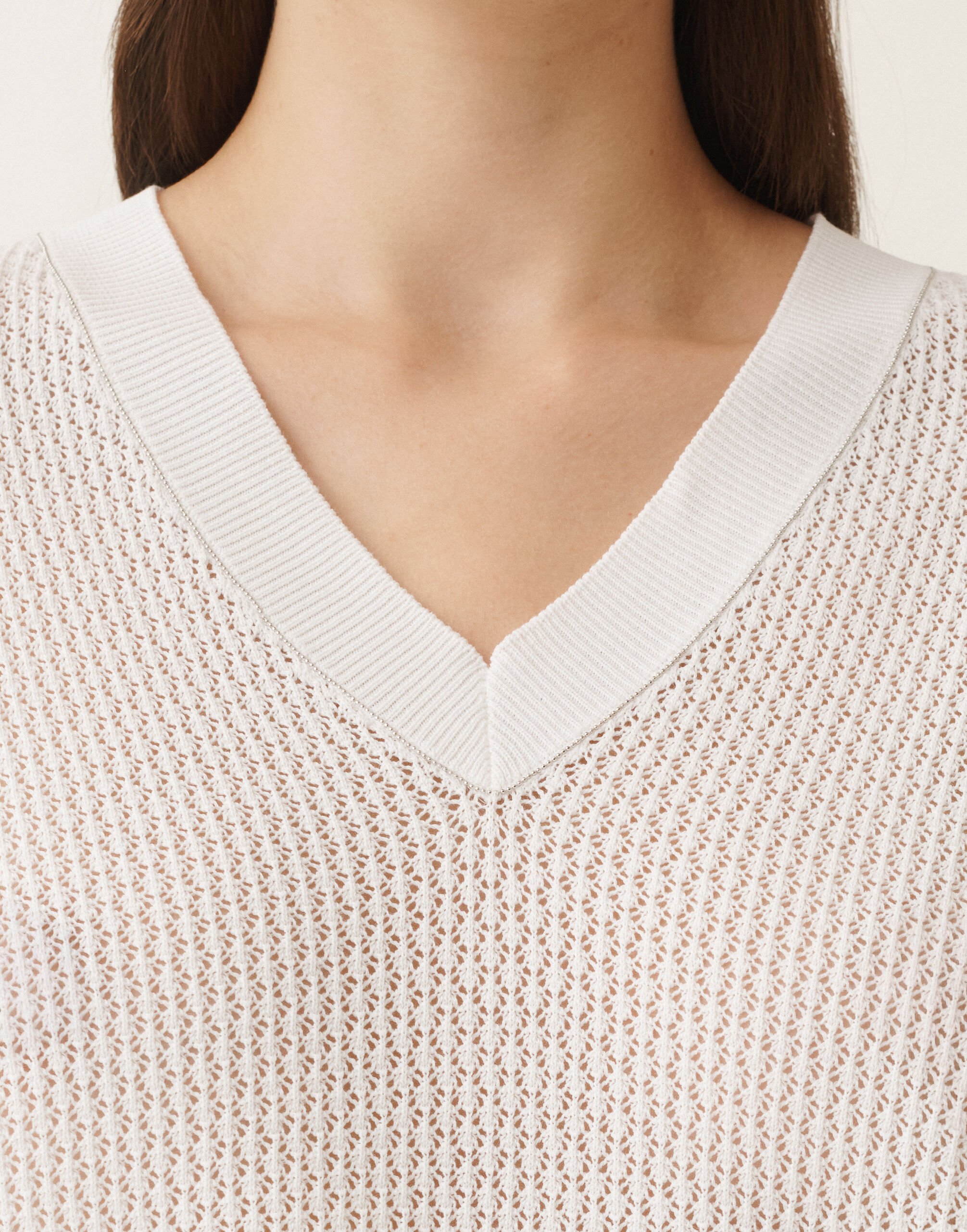 Fabiana Filippi Pullover aus Bio-Baumwolle, optisch weiß WEISS MAD275F546L3340000