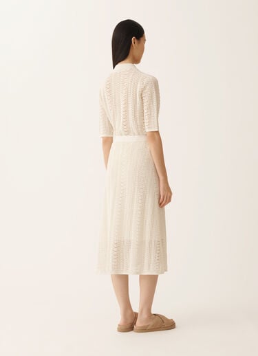 Gonna in cotone organico con viscosa brillante, burro Fabiana Filippi Gonna in cotone organico con viscosa brillante, burro BURRO GND276F814M1320000