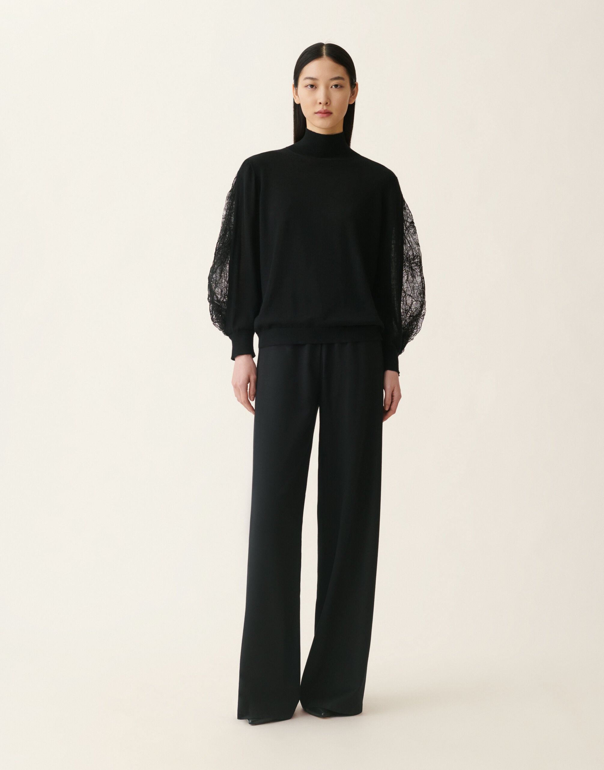 Cashmere and silk turtleneck sweater, black Fabiana Filippi Cashmere and silk turtleneck sweater, black Black MAD226F408M4090000