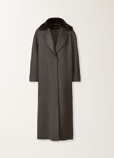 Fabiana Filippi Double-faced cashmere coat, slate Grey CTD225F673L6350000