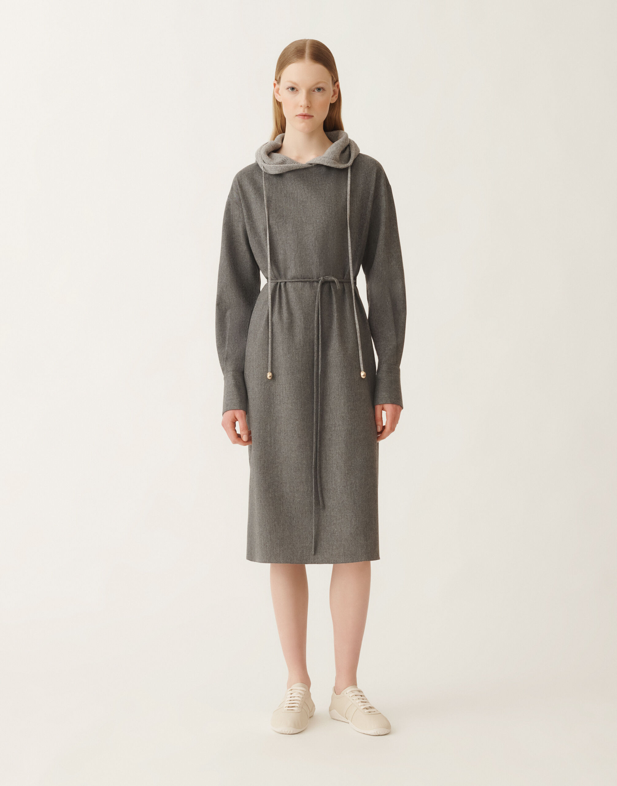 Fabiana Filippi Dress in flannel, rock Grey ABD225F599L6750000
