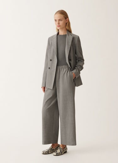 Fabiana Filippi Cool wool double-breasted jacket, melange rock GREY GCD265F227L2960000