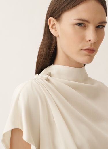 Fabiana Filippi Envers satin dress, butter WHITE ABD215F169L5960000