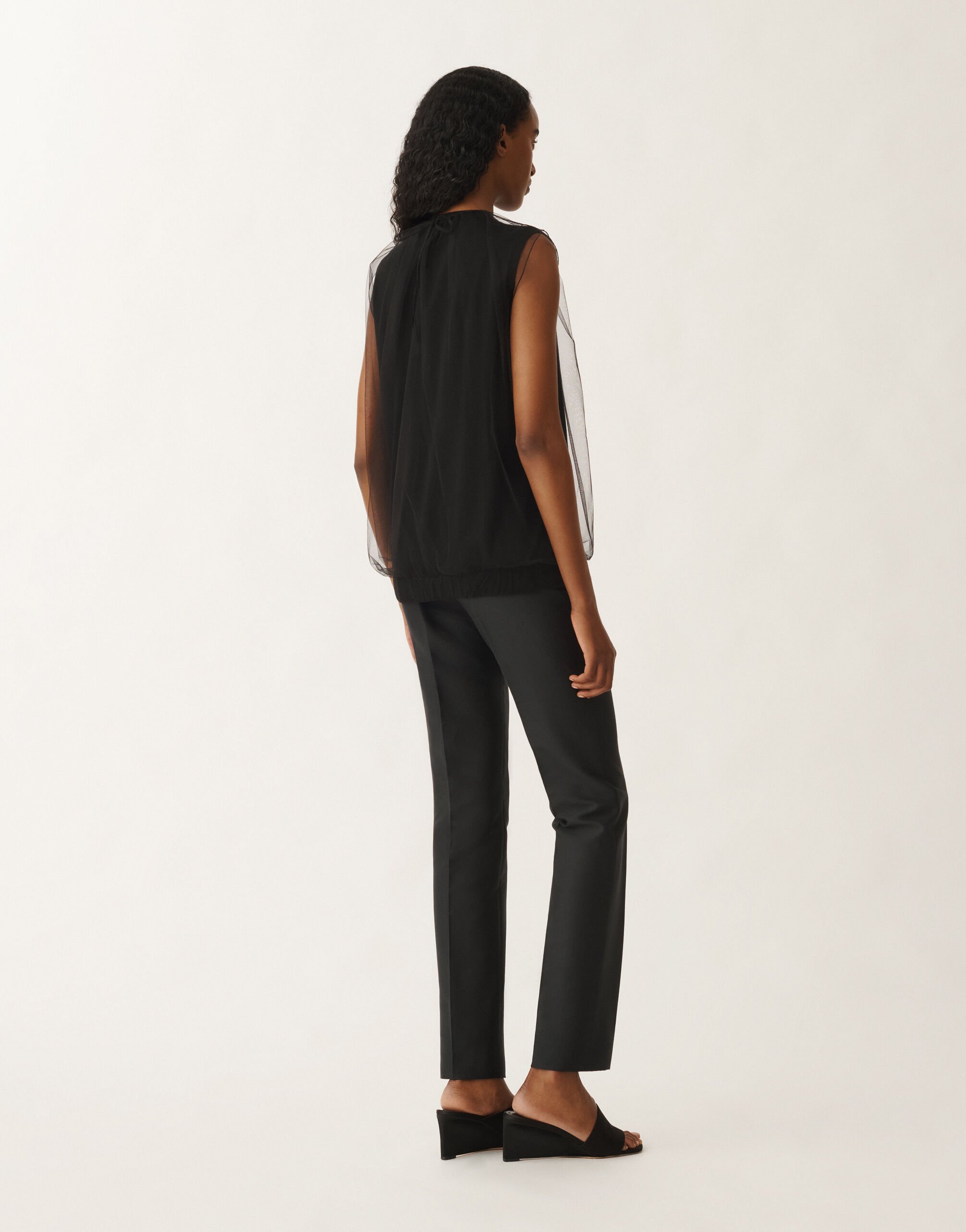 Fabiana Filippi Cashmere and silk vest top, black BLACK MAD265F024L2940000