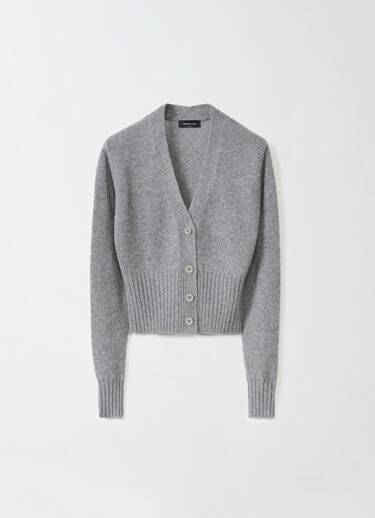 Fabiana Filippi Brushed cashmere cropped cardigan, melange rock MELANGE ROCK MAD264F038N9000000