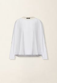 Fabiana Filippi Cotton jersey T-shirt, optical white Optical white JED216F118L9020000