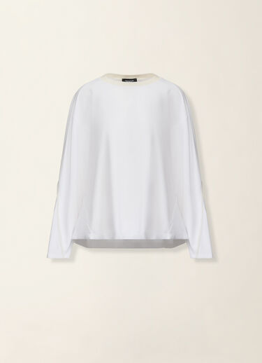 Cotton jersey T-shirt, optical white Fabiana Filippi Cotton jersey T-shirt, optical white Optical white JED216F118L9020000