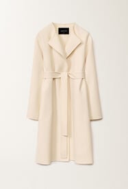 Fabiana Filippi Double wool coat, vanilla WHITE CTD265F243D8040000