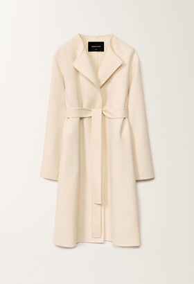 Fabiana Filippi Double wool coat, vanilla WHITE CTD265F225D8040000