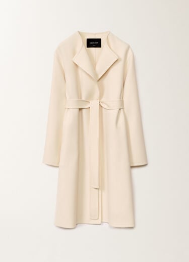 Fabiana Filippi Double wool coat, vanilla WHITE CTD265F243D8040000
