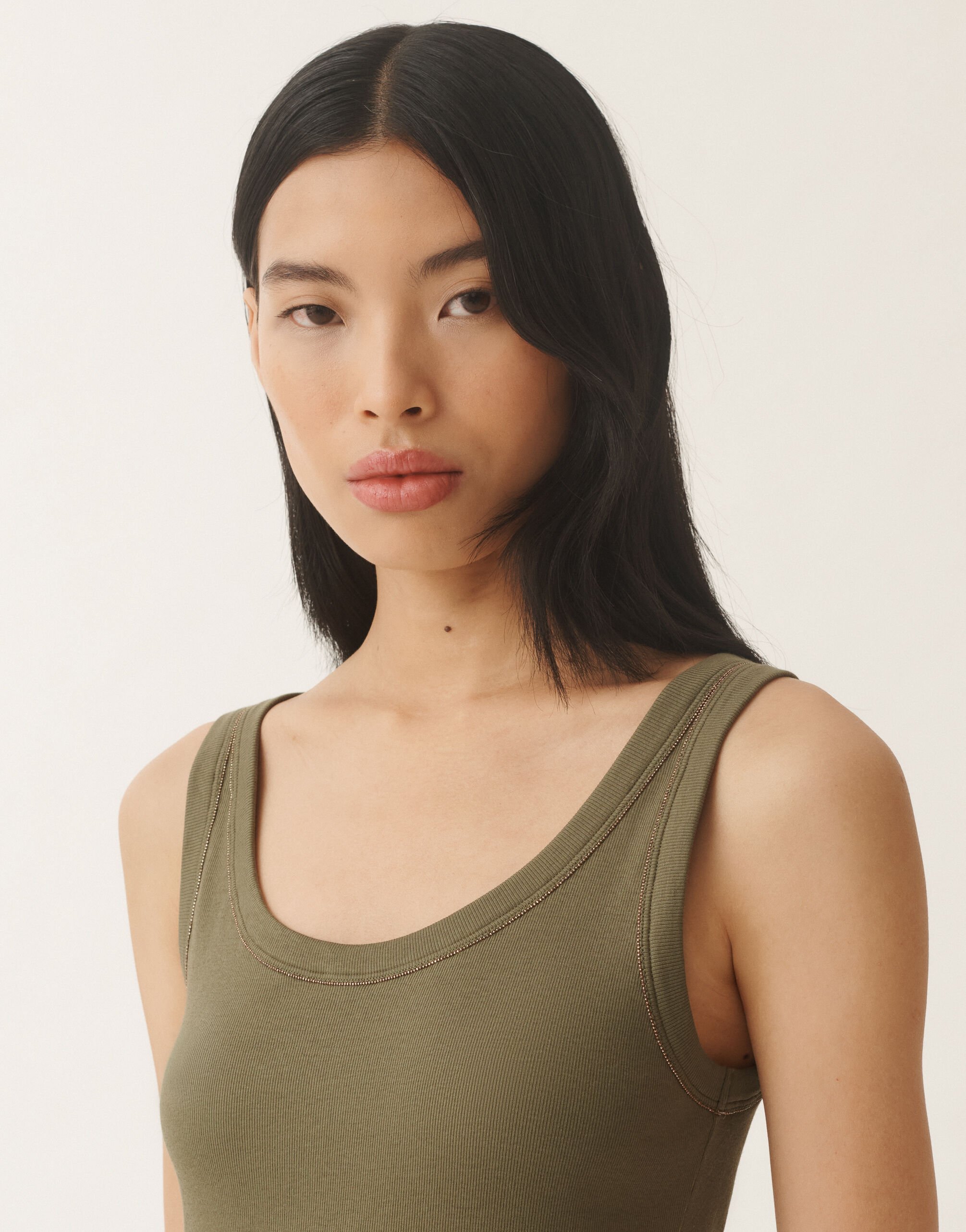 Fabiana Filippi Jersey vest top, grass GRASS JED265F150L1800000