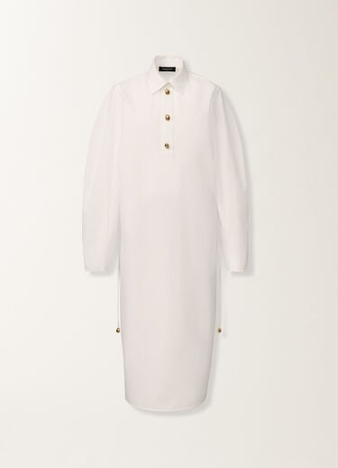 Fabiana Filippi Poplin-Kleid, optisches Weiß Weiß ABD215F174D6500000