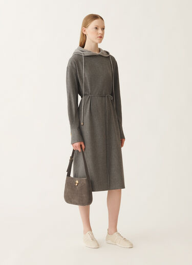 Fabiana Filippi Dress in flannel, rock Grey ABD225F599L6750000