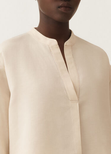 Fabiana Filippi Linen and viscose shirt, light sand SAND CADC02F351H5470000