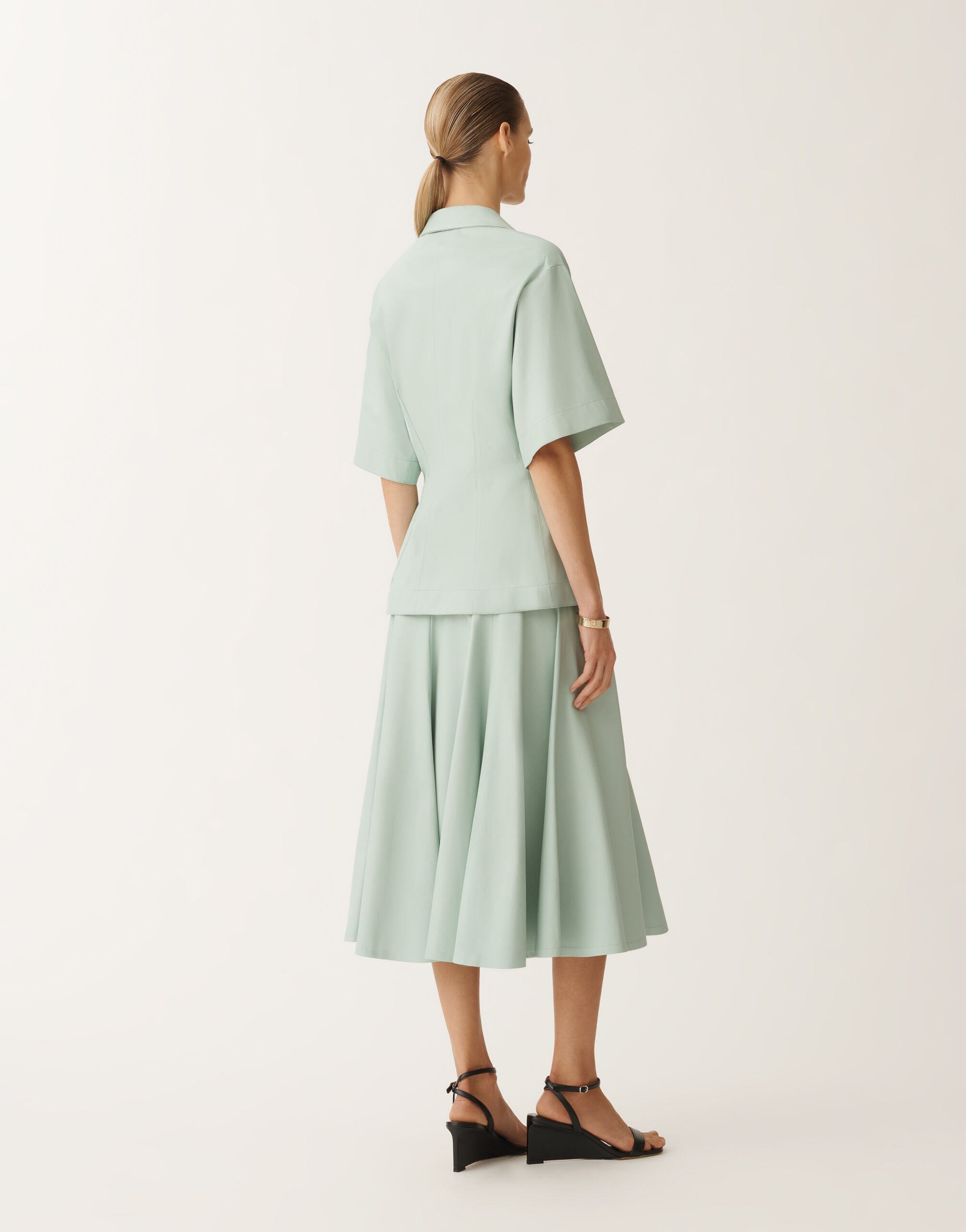 Fabiana Filippi Veste en cuir nappa, vert d’eau VERT EAU PLD275F676D7510000
