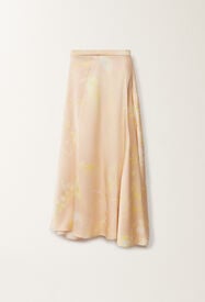 Fabiana Filippi Midirock mit Print Tilia aus Seide, puderrosa ROSA GND265F397D827M569