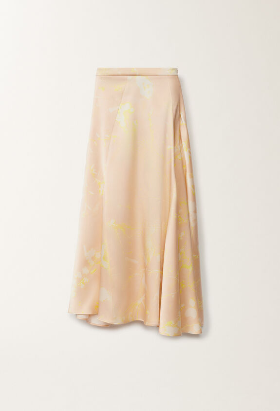 Fabiana Filippi Tilia-print silk midi skirt, dusty pink PINK GND265F397D827M569