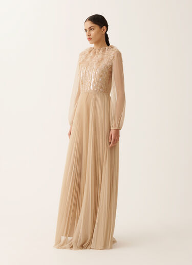 Fabiana Filippi Pleated tulle dress, maple ACER ABD276F645M1970000