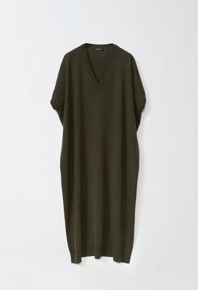 Fabiana Filippi V NECK KNIT KAFTAN GREEN CAD214F267D6140000