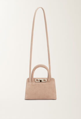 Fabiana Filippi Small suede handbag, smoke pink PINK BGD215A853L8070000