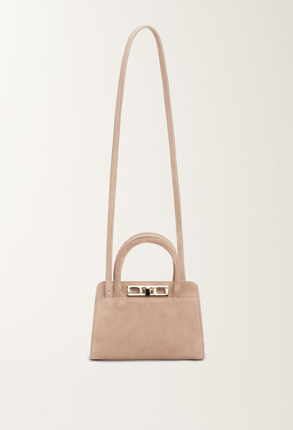 Fabiana Filippi Small suede handbag, smoke pink PINK BGD215A853L8070000